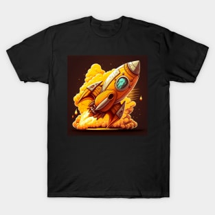 Space Rocket cartoon style T-Shirt